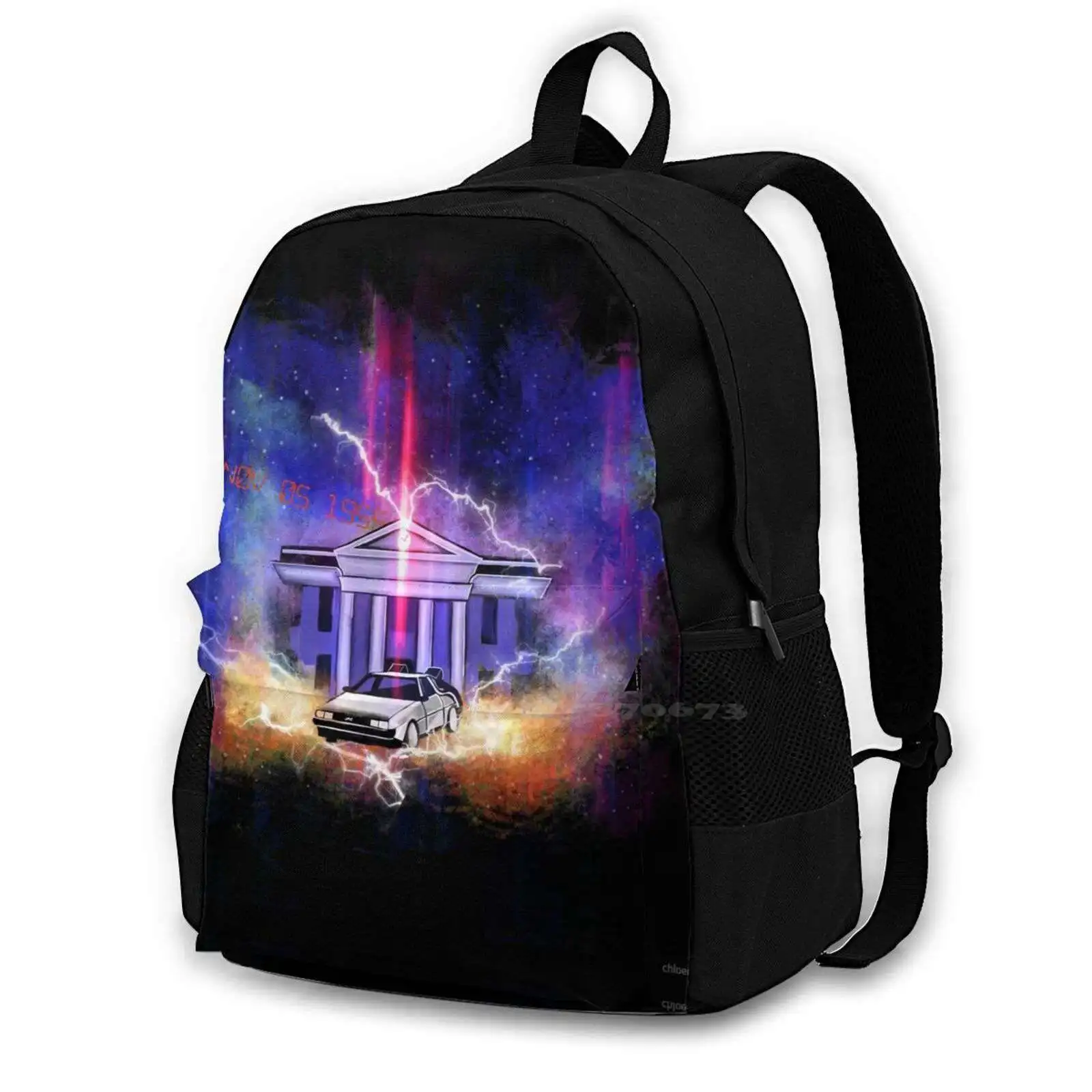 The Future Travel Laptop Bagpack Fashion Bagbags Back To The Future Tardis Time Machine Doc Martin Mcfly Geek Crossover Colorato