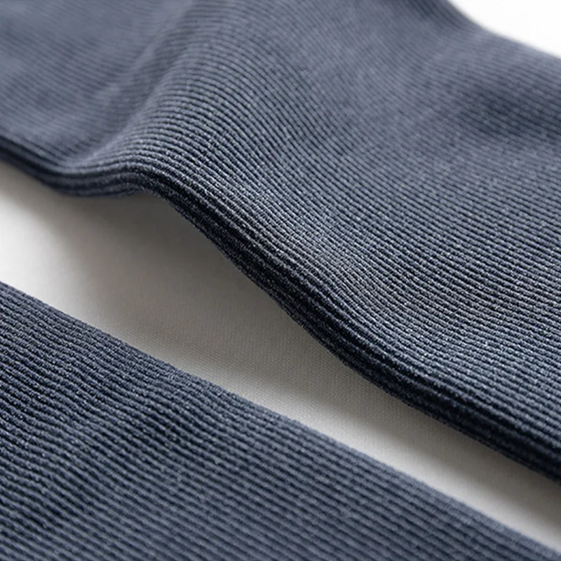 Blue Grey 1800D Осень Зима теплые женские леггинсы Высокая талия толстые однотонные нейлоновые трехмерные вертикальные полосы леггинсы брюки - Цвет: Blue Grey