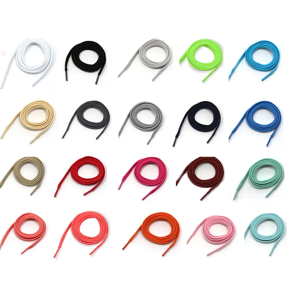 

1 Pair Polyester Thick Flat Shoelaces Wide Sports Casual Shoe Lace for Sneakers 120cm Lacet White Black Solid Color Lace