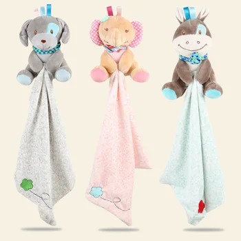 

Baby Comforting Towel Baby Multi-function Sleeping Plush Storage Blanket Cartoon Animal Sheep Elephant new