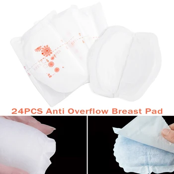 

24Pcs/set Maternity Water Absorption Anti Overflow Breast Pad Milk Spill Nursing Bra Pregnant Women For Galactorrhea Breathable