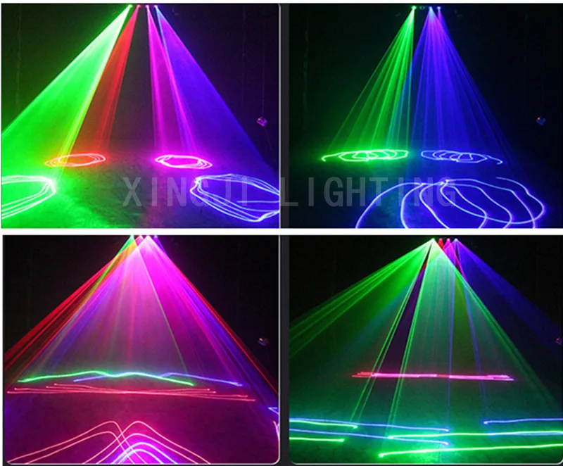 Горячая 4 rgb-подсветка линзы красный зеленый синий DMX512 лазерный линейный сканер сценический проектор с эффектом света DJ танцевальный бар рождественские вечерние дискотеки