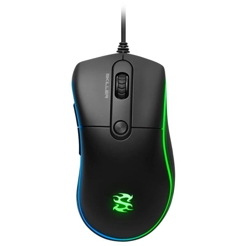 Мышь Sharkoon Skiller SGM2 оптическая, проводная, 6400 dpi, USB, подсветка RGB, цвет: черный