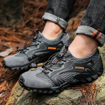 

New Men's Outdoor Running Shoes Breathable Male Sneakers Adult Non-slip Comfortable Mesh Athletic Shoes size 50