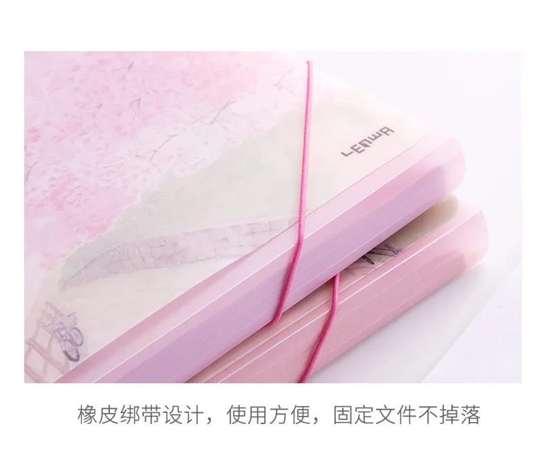 LEnWA Cherry Blossom простой держатель для файлов с пряжкой A4 для студентов пластиковый прозрачный тестовый бумажный файл для экзамена сумка для хранения