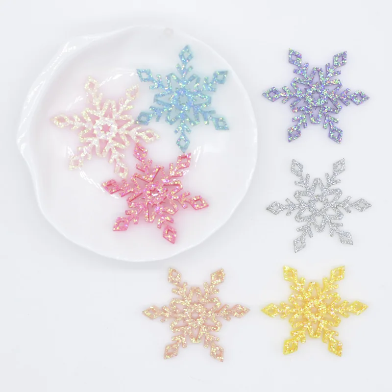 YYCRAFT 50pcs Christmas Padded Applique Patches - Christmas Tree Snowflake Snowman Mix For Sewing Crafts