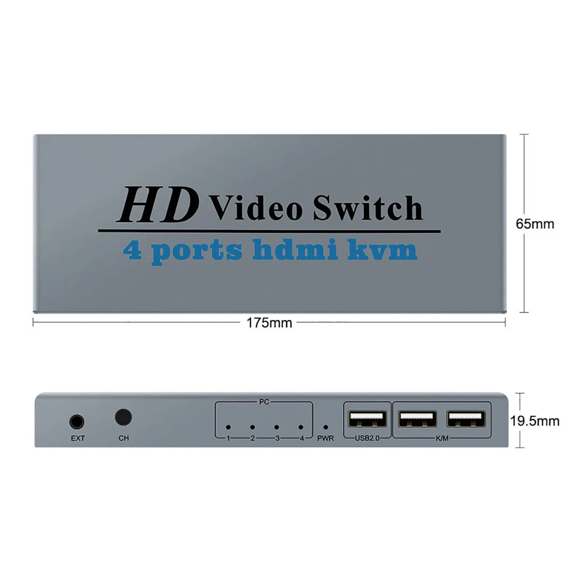 4 em 1 com 3 Usb para Saída Impressora para Win7 Switch Hdmi Cabo Comutador Portas Mouse Teclado U-disk - 8 10 Mac Kvm 4k - Image 2