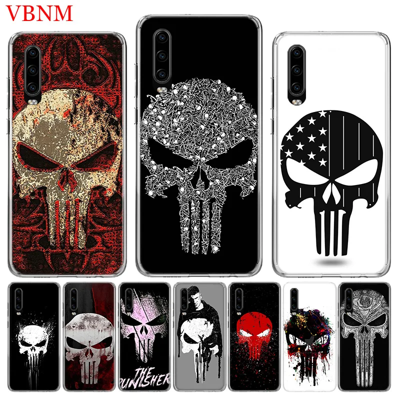 

The Punisher Cover Phone Case For Huawei P30 P20 Mate 20 10 Pro P10 Lite P Smart + Plus Z 2019 Customized Coque