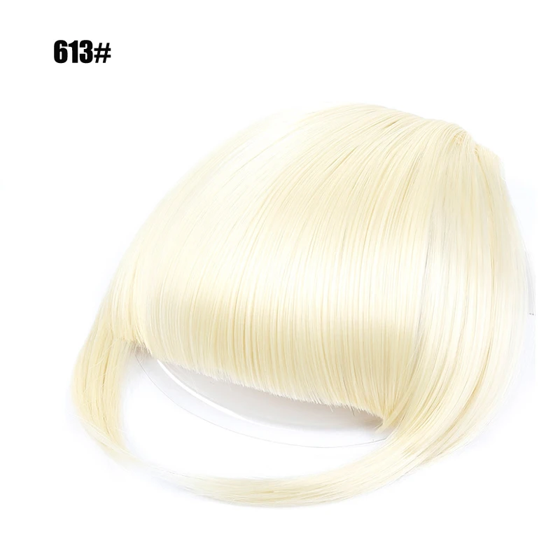 Short Straight Front Hair Clip in Hair Bangs Extension Synthetic Bangs synthetic bangs