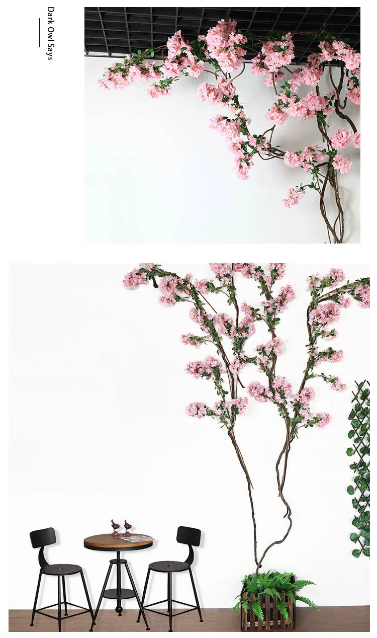 Erxiaobao синие белые розовые Lagerstroemia Искусственные цветы вишня высококачественные накладные шелковые ветвь цветка осенние украшения для дома