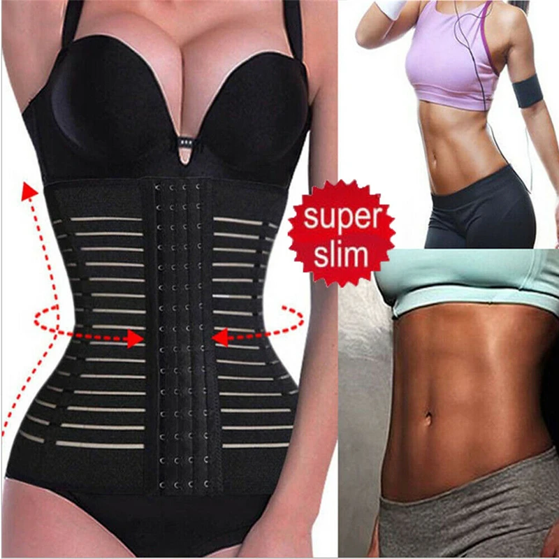 M-3XL Waist Trainer Breathable Firm Women Body Shaper Plus Size Slimming Belt Solid Black&Skin Shapewear Cincher Slimming Wraps