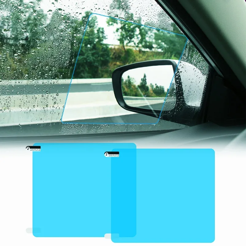 2 Pcs Car Rainproof Film Car Rearview Mirror Protective Rain Proof Anti Fog  Waterproof Film Membrane Car Sticker Car Accessories - AliExpress