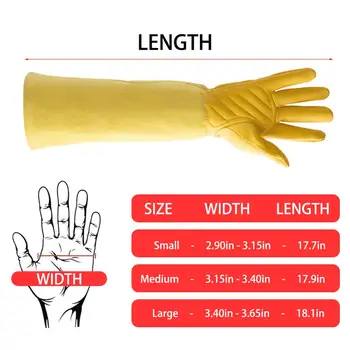 

High Quality A Pair of Leather Rose Pruning Gloves for Men and Women Thorn Resistant Gardening Gauntlet Gardening Gloves Tools
