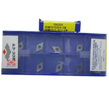 

ZCC DCMT 070204 DCMT070204-EM YBG205 Carbide Cutting Tool Turning Inserts ZCCCT Ceramic Cutting Tools 10pcs Inserts Lathe Tools