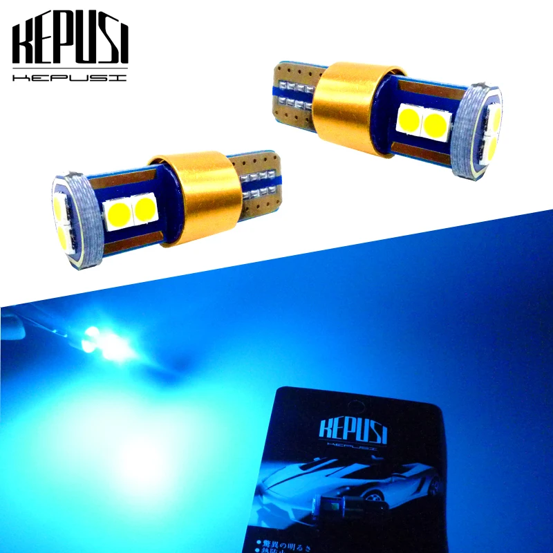

2Pcs High Bright Automotive LED Light T10 W5W Canbus 6SMD LED Bulb error free Parking Clearance Side Marker Light white 12V 24V