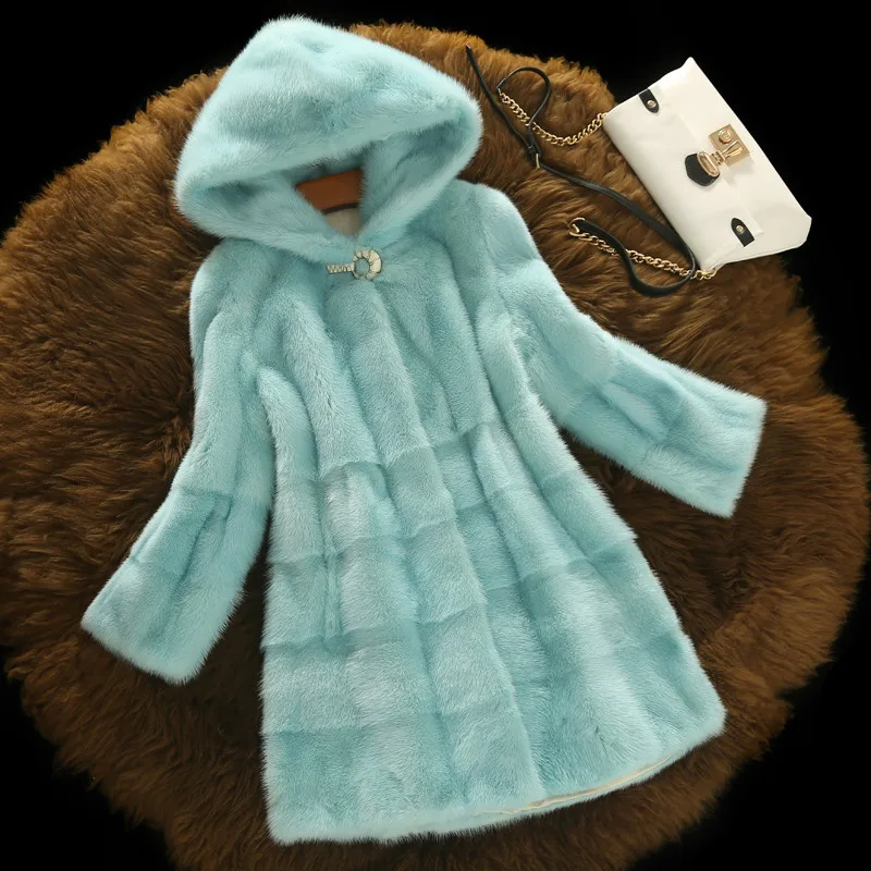 Новинка 2020 шуба из натурального меха норки женская зимняя куртка с капюшоном 100%