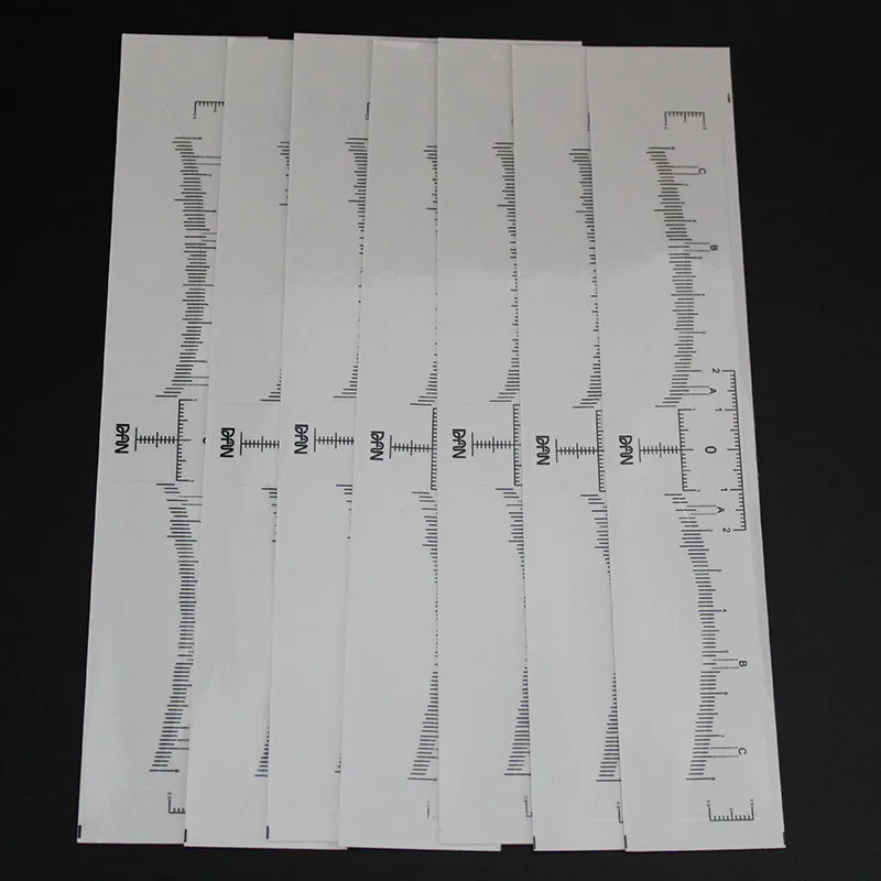 Одноразовые 10 шт./лот бровей большая линейка аксессуары для микроволокна инструмент отметка постоянного макияжный стикер татуировки ящик для инструментов
