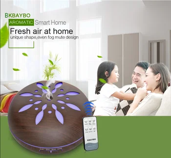 

Electric Aroma Essential Oil Diffuser Ultrasonic Air Humidifier cool Mist Maker Fogger Aromatherapy LED Light dark wood 500ml