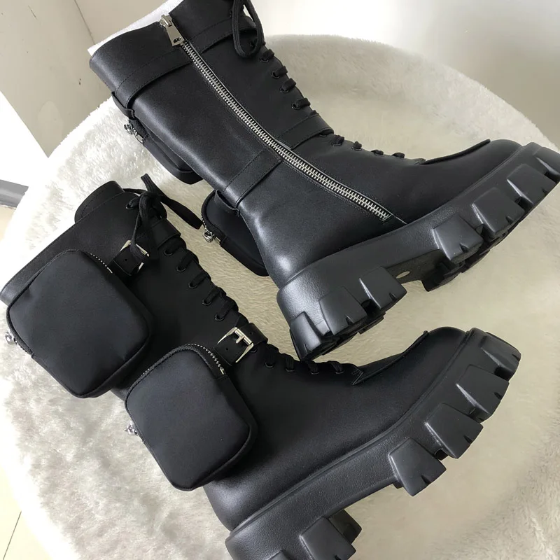 Women's Leather Combat Boots