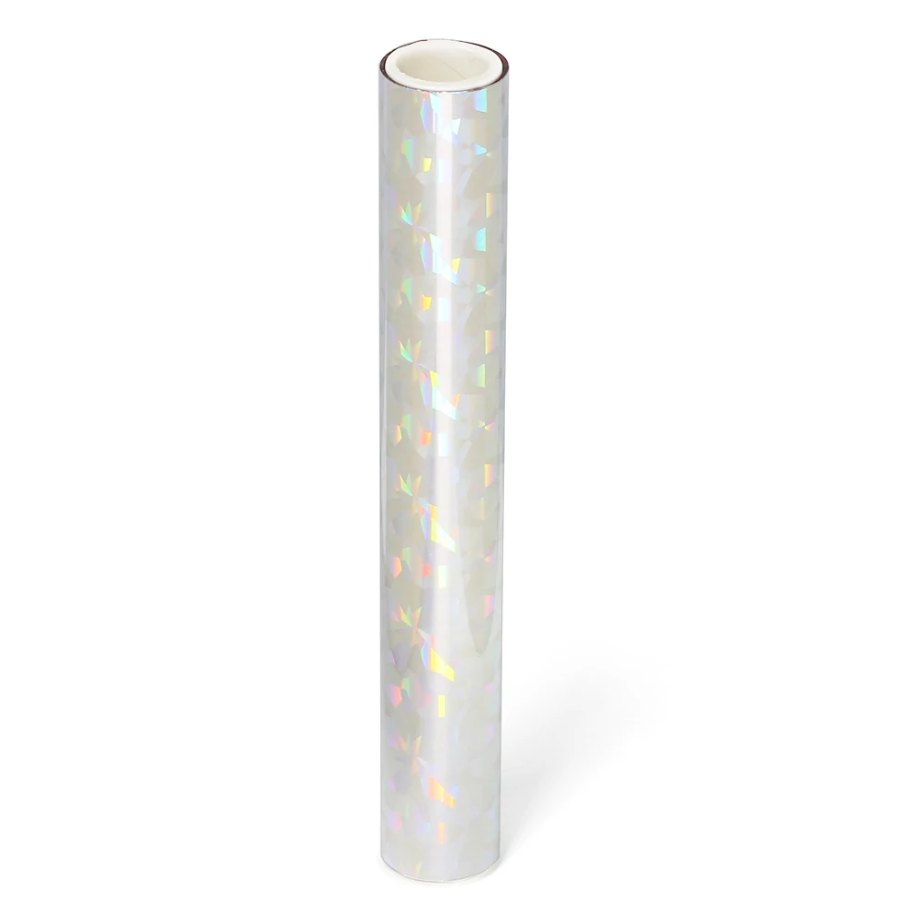 3M x 1 Roll Sliver Diamond Color Hot Foil Paper Heat Activated Glimmer Holographic Transfer Sheets Hot Stamping Paper