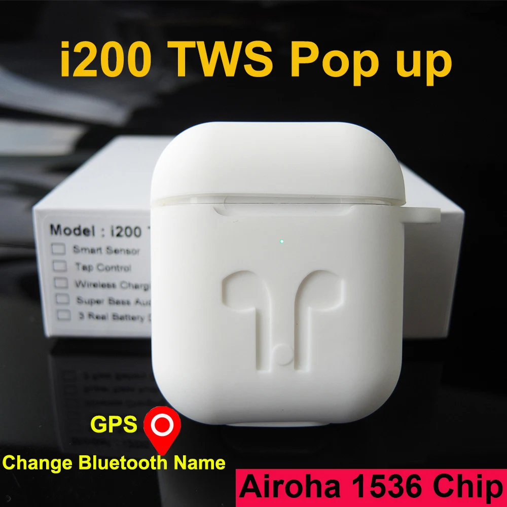 I200 tws gps местоположения для IOS всплывающее окно Bluetooth наушники беспроводные наушники Беспроводная зарядка поддержка PK i60 i500 tws