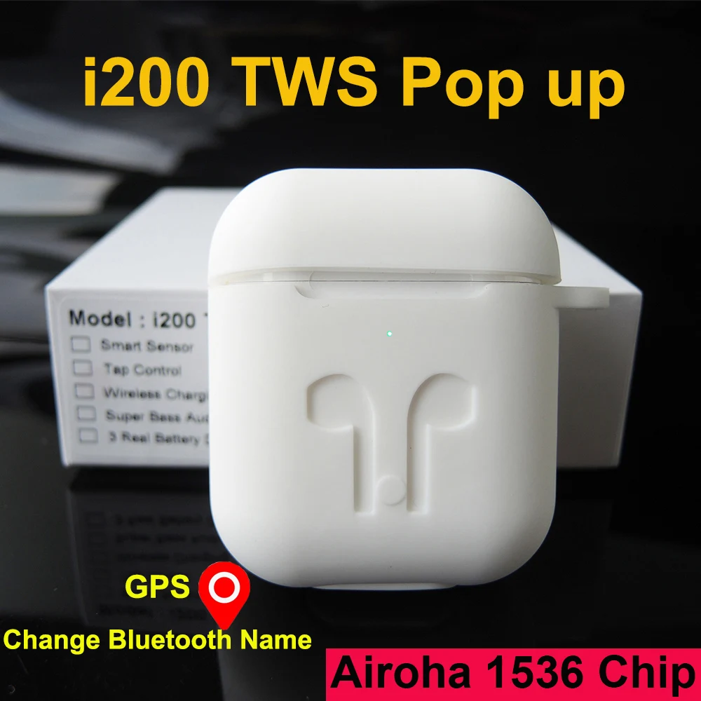 

i200 tws GPS Locations for IOS Pop up Window Bluetooth earphones Wireless Headphone wireless charging Support PK i60 i500 tws