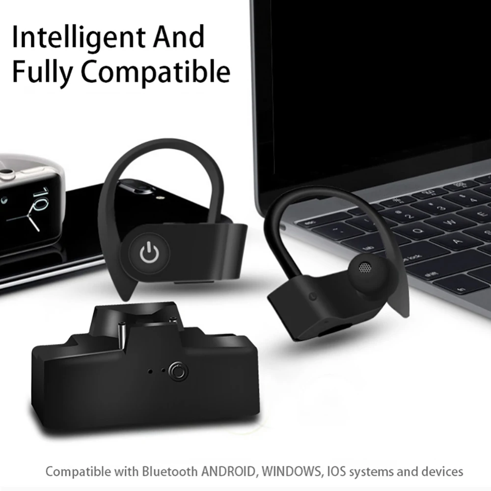 TWS Earphone Wireless Sport Bluetooth 5 0 Headset Earhook Stereo Headphone with Microphone for xiaomi iPhone All Smart Phone