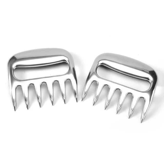 Stainless Steel Bear Claw Separator Cooked Food Divider Turkey Fork Meat  Splitter Bbq Bbq Meat Tearing Tool