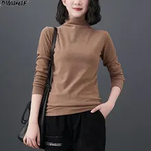 Best Offers DIMANAF 2020 Plus Size T-Shirt Women Tops Turtleneck Soft Cotton Long Sleeve Casual Style Vintage Show Thin New Elegant Tees Best Offers DIMANAF 2020 Plus Size T-Shirt Women Tops Turtleneck Soft Cotton Long Sleeve Casual Style Vintage Show Thin New Elegant Tees