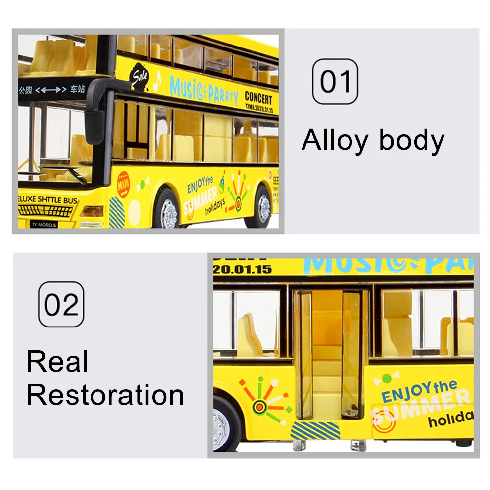 1/50 школьного автобуса Литой отступить модели автомобиля с музыкой светильник детские развивающие игрушки подарок обогатить детский спасательный и улучшить интеллект