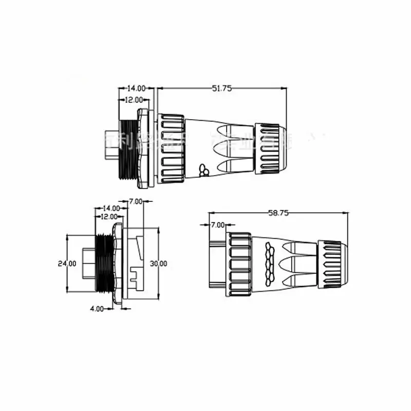 M22 водонепроницаемый разъем 3 контактный винт крепления панели тип мужской женский светодиодный светильник Переходный кабель