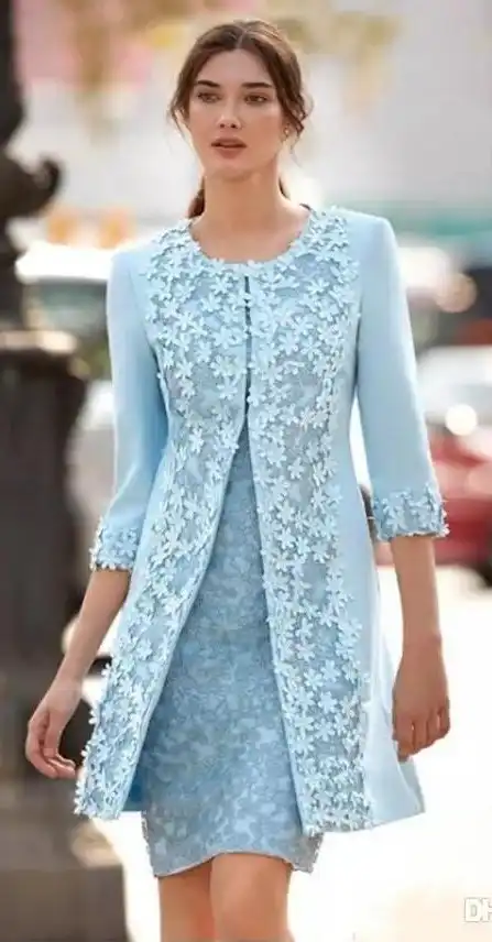 full length dress with jacket