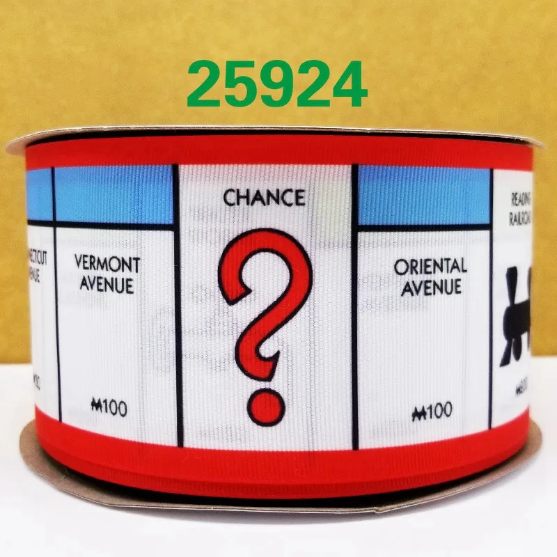 25924 50 ярдов в Размер спортивная лента напечатанная grosgrain лента 26236 - Цвет: 25924