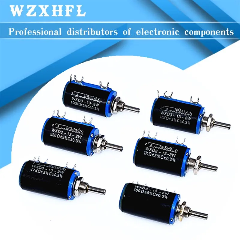 1 шт. WXD3-13-2W 100 200 220 470 680 1K 2 K 3 4 7 5 6 8 10K 22K 33K 47K 100K Ohm WXD3-13 Вт проволочный потенциометр |