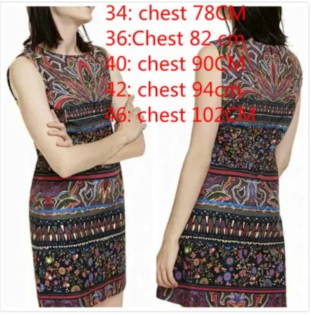 1 Espanhol Impresso Vestidos de с коротким рукавом-varios Estilos 36-46 metros - Цвет: 1