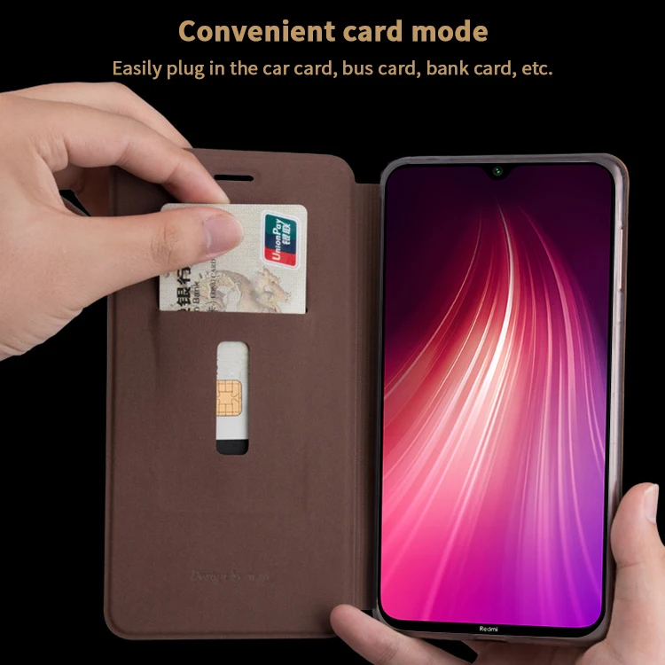 Чехол MOFi для Xiaomi Redmi Note 8, чехол из искусственной кожи с защелкой для Redmi Note 8, чехол-книжка из искусственной кожи с подставкой, мягкая задняя крышка из ТПУ