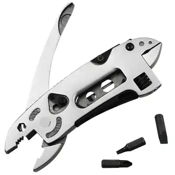 

Multi-Function Adjustable Wrench Jaw Screwdriver Pliers Knife Survival Gear Tool 20DC06