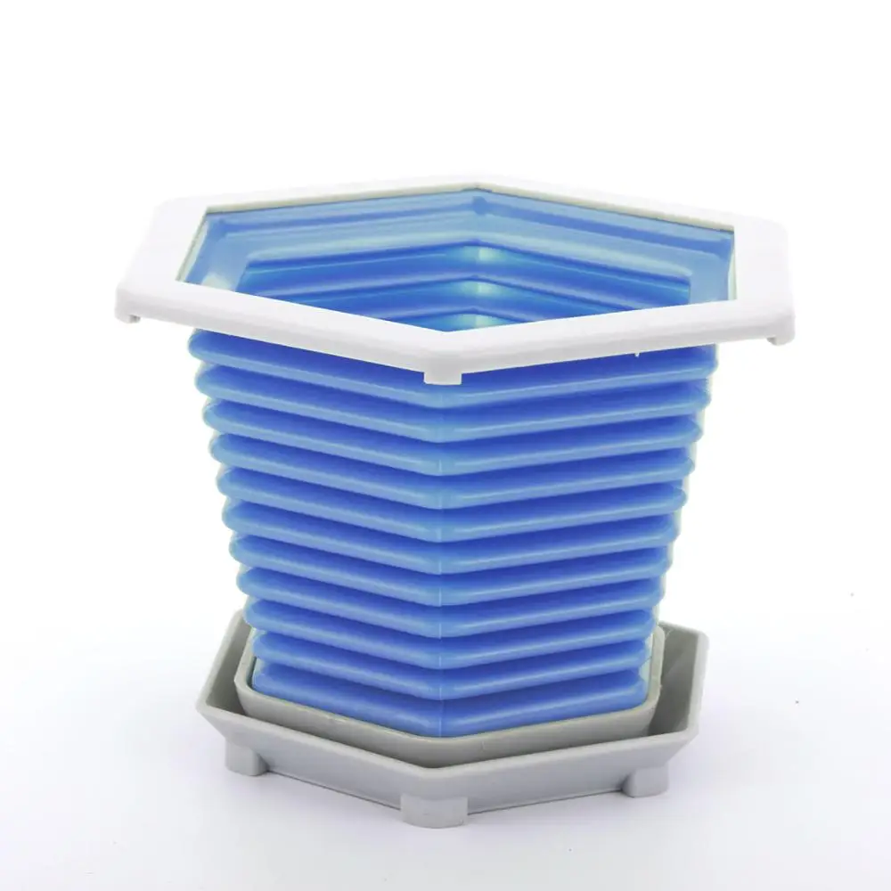 

Folding portable flower pots and potted soil integrated environmentally friendly planting handmade