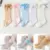 Citgeett/аксессуары; Нескользящие носки для маленьких девочек; Кружевные носки принцессы до колена; Длинные носки без пятки - изображение
