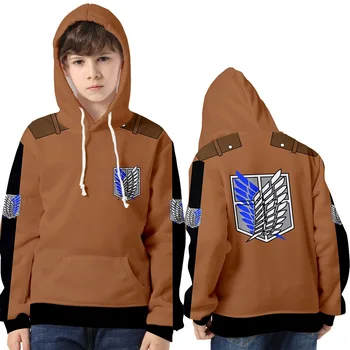 

SONSPEE Attack on Titan Anime Fashion 3D Printing Kids Hoodie Child Hoody Sweatshirt Boy Baby Casual Streetwear Cosplay Clothing