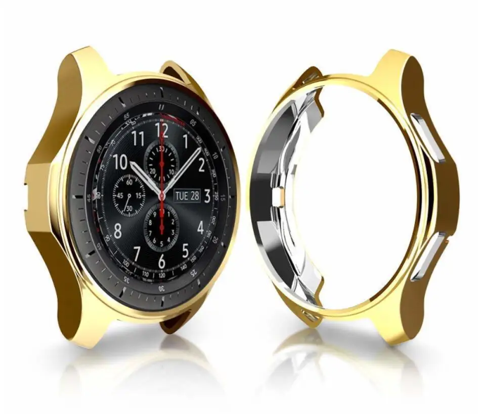 gold Мягкий защитный из ТПУ чехол для samsung gear S3 чехол защитный чехол-бампер Frontier galaxy watch 46 мм 42 мм - Цвет ремешка: gold