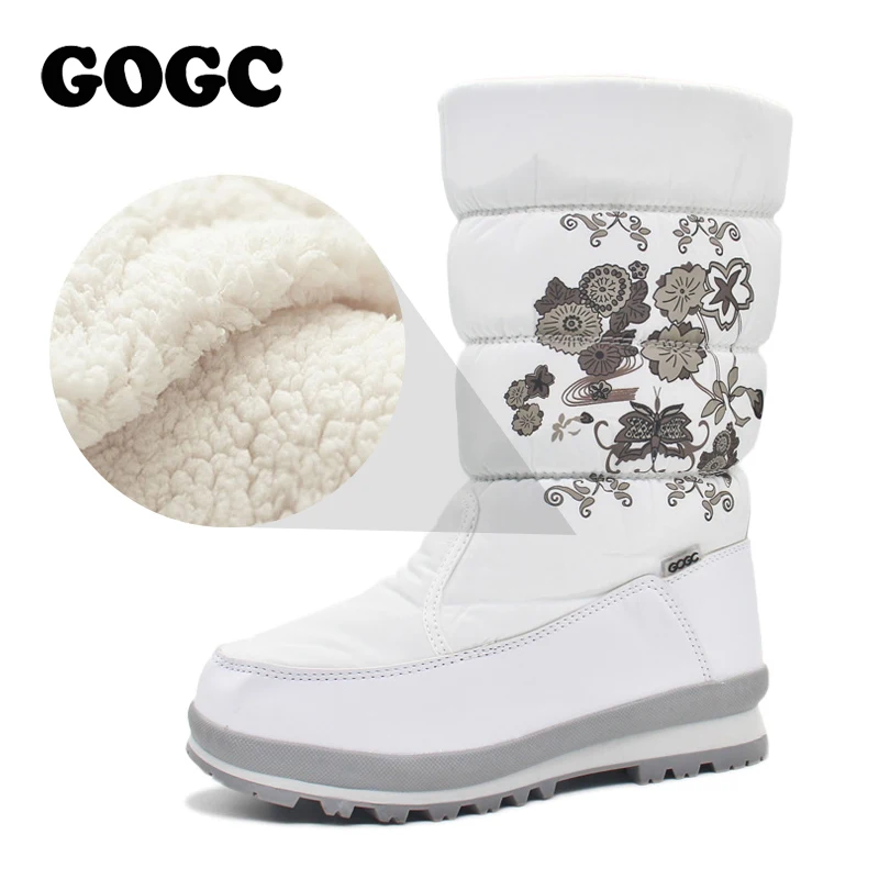 GOGC/женские ботинки Зимние женские высокие Женские зимние Водонепроницаемые