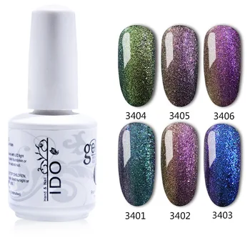 

1pc IDO 3D colorful Chameleon Gel 1 Nail Polish 24 colors UV LED soak off Nail Polish Varnish long lasting