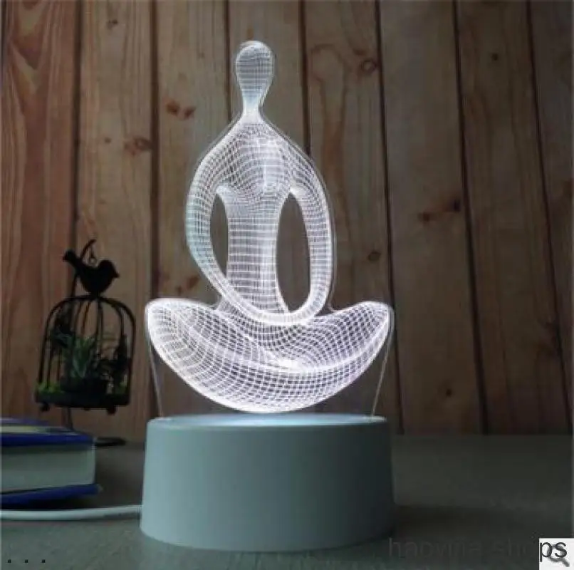 New resin children's bedroom multi-function lamp jellyfish owl night light fashion 3D LED table lamp