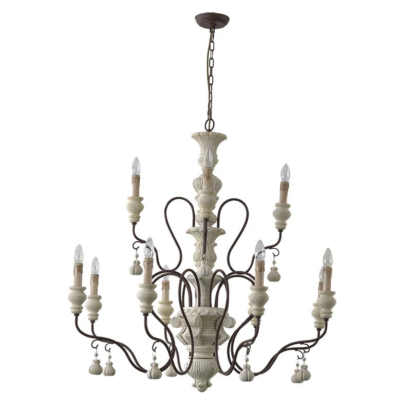 Большая люстра для Церкви в стиле ретро деревянная французская американская