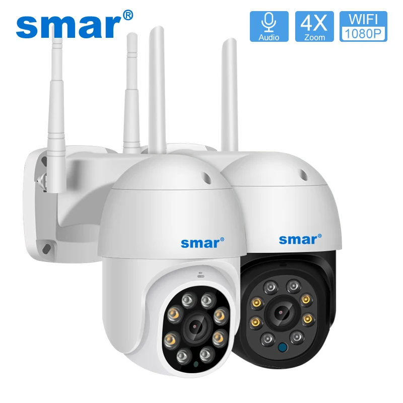 Smar 1080P PTZ Wifi IP Camera Outdoor 4X Digital Zoom AI Human Detect 2MP Wireless Camera H.265 Audio Security CCTV Camera ONVIF