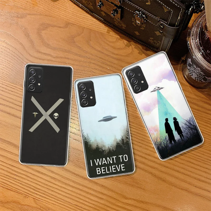 The X Files I Want To Believe Custodia Per Telefono Per Galaxy S23 S20 Fe S21 Plus Samsung S24 S22 Ultra Tpu Pattern S10 S10E S9 S8 S7 Edge