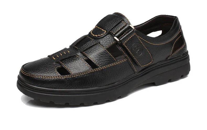 Men Sandals Men's Slippers Real Leather Shoes Summer Beach Sandals Casual Soft Men Shoes Flip-Flops Zapatos Breathable