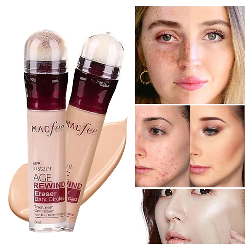 

6 Colors Magical Concealer Stick Foundation Full Cover Dark Circle Spots Concealer Pen Moisturize Bronzer Eraser Fundation TSLM2