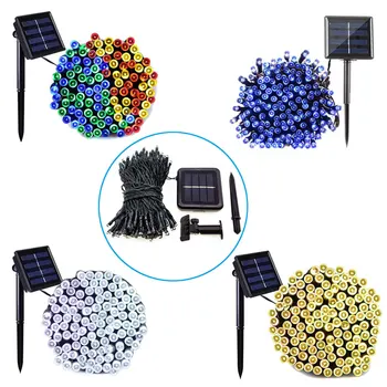 

100LED 200LED 500LED Solar Fairy String Light 12m 22m 52m 8-Modes Outdoor String Christmas Lights for Gardens decoration